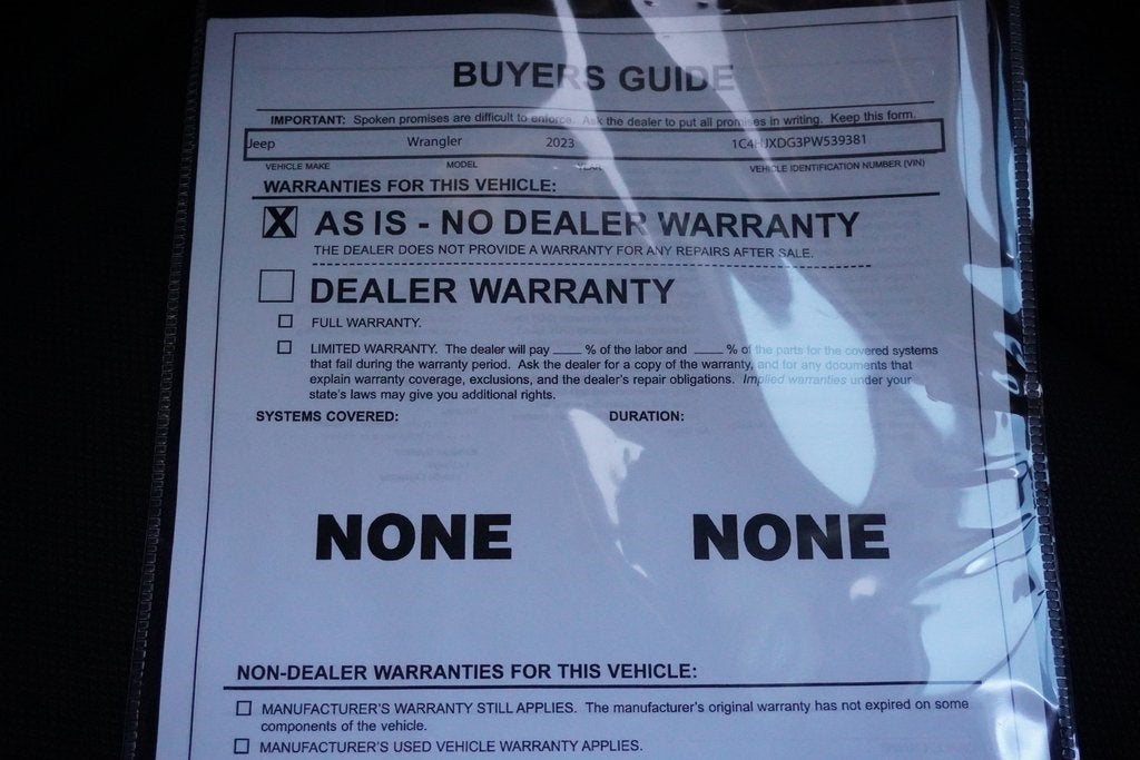 2023 Jeep Wrangler 4-Door Sport S 4x4