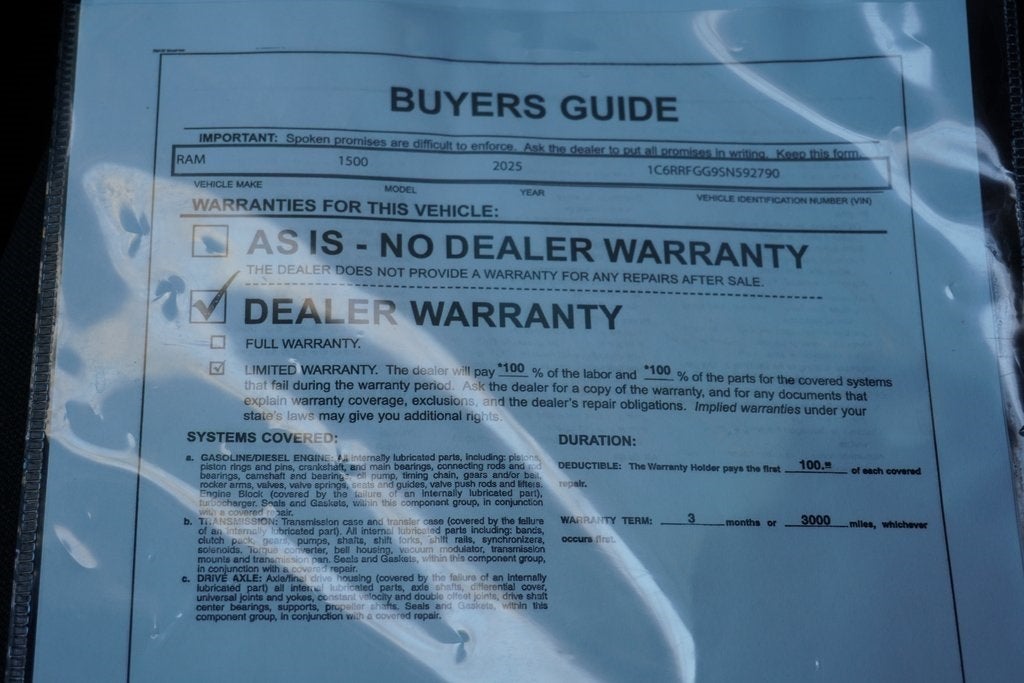 2025 RAM 1500 Tradesman Crew Cab 4x4 5'7' Box