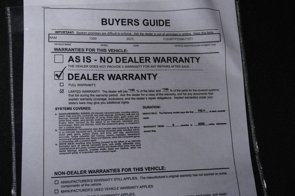 2025 RAM 1500 Big Horn Crew Cab 4x4 5'7' Box