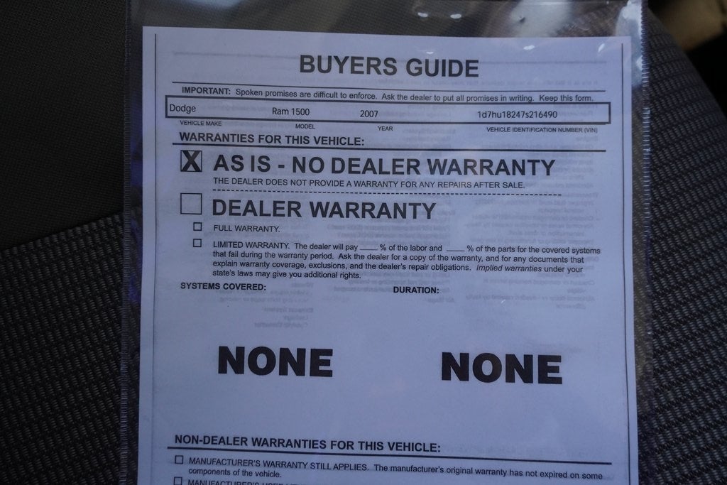 2007 Dodge Ram 1500 SLT/TRX4 Off Road/Sport