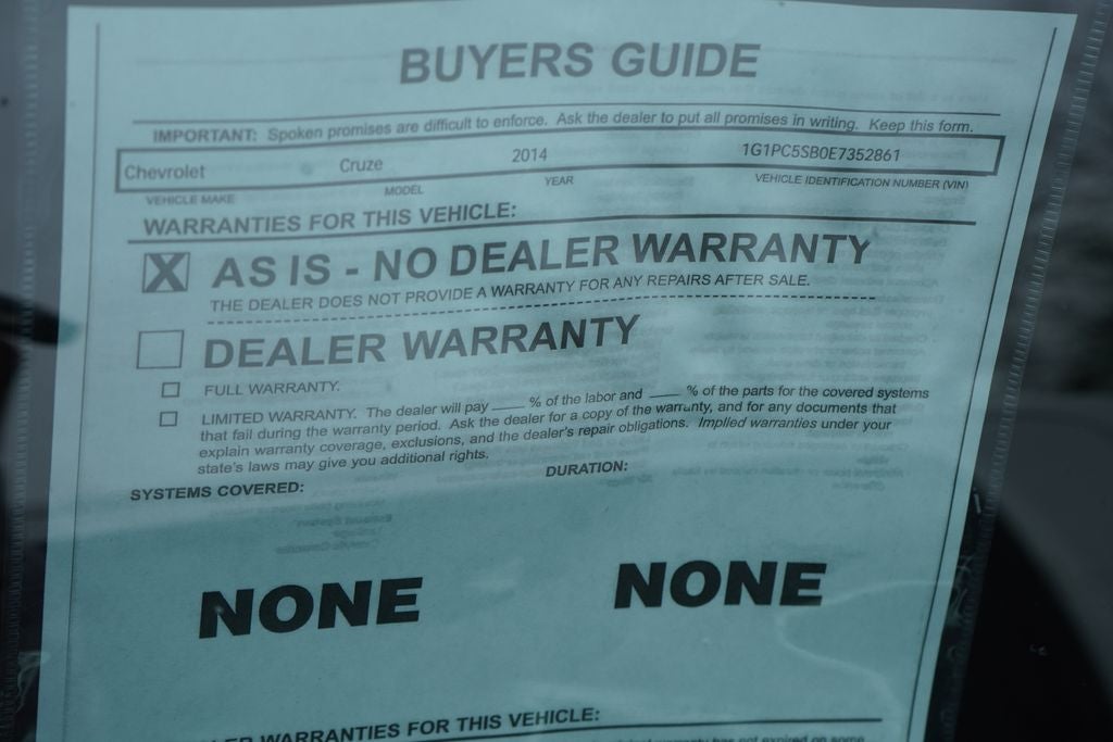 2014 Chevrolet Cruze 1LT Auto