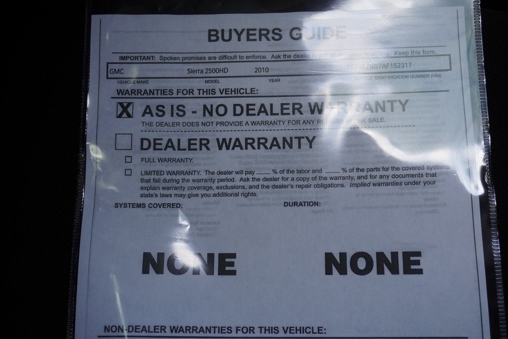 2010 GMC Sierra 2500HD Work Truck