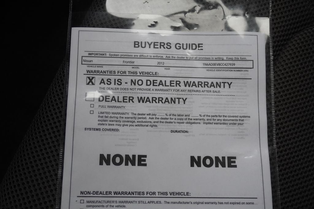 2012 Nissan Frontier SV