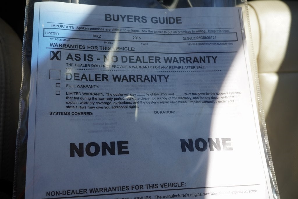 2016 Lincoln MKZ Base