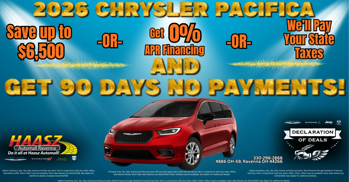 2026 Chrysler Pacifica Deals